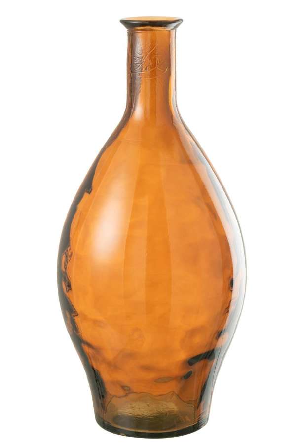VASE HIGH GLASS BROWN