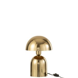 LAMP MUSHROOM METAL SHINY GOLD