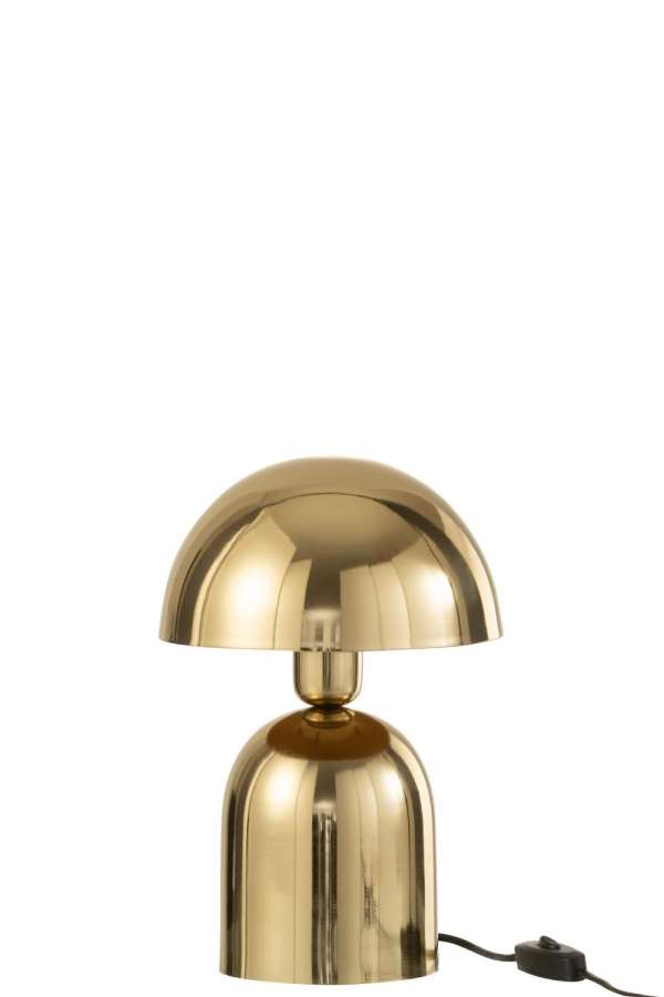 LAMP MUSHROOM METAL SHINY GOLD