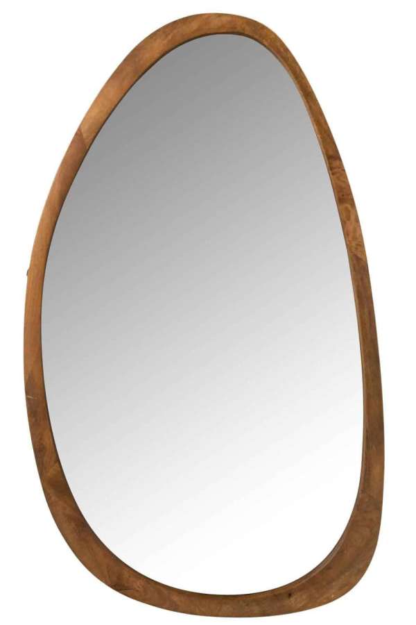 MIRROR VINCE IRREGULAR MANGO WOOD BROWN