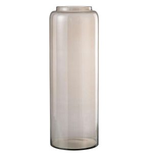 VASE STRAIGHT LONG GLASS AMBER LARGE