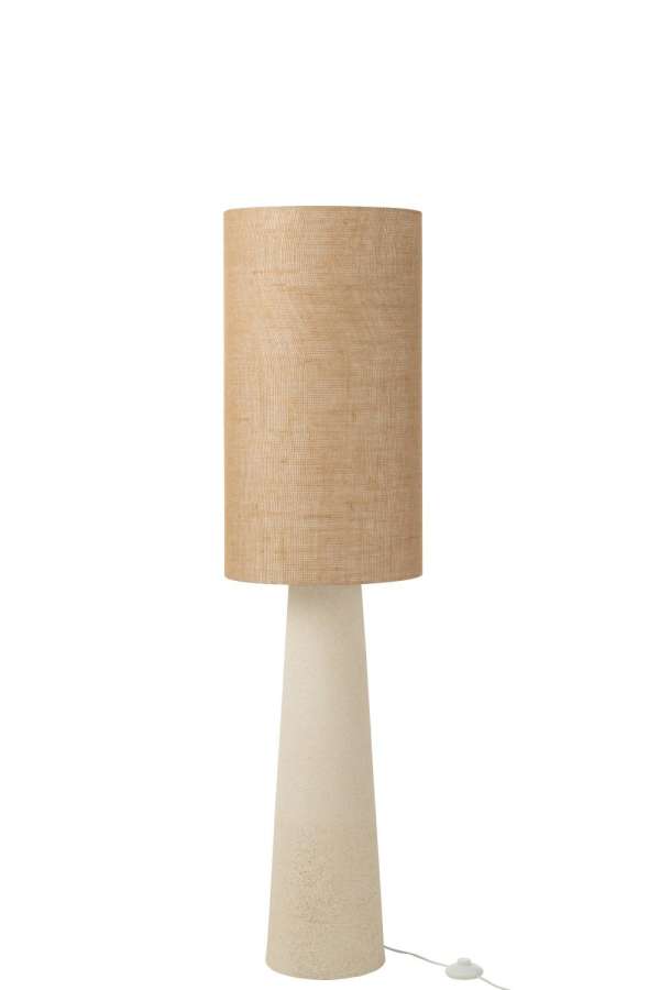 FLOOR LAMP AVA FIBERGLASS/JUTE NATURAL SMALL