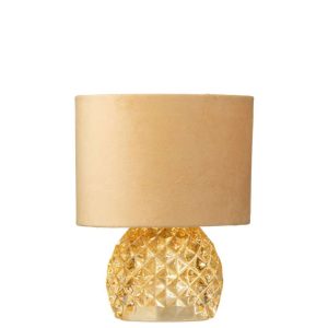 TABLE LAMP GLASS LED GOLD COLORED