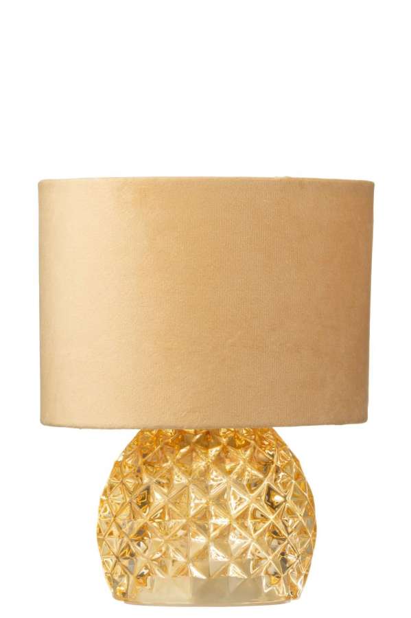 TABLE LAMP GLASS LED GOLD COLORED