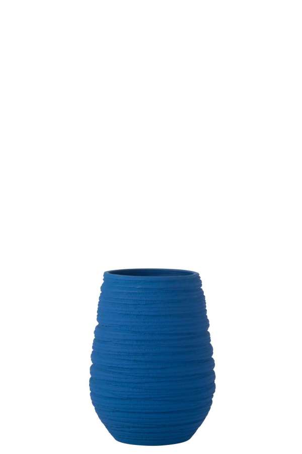 VASE FIESTA CERAMIC BLUE MEDIUM
