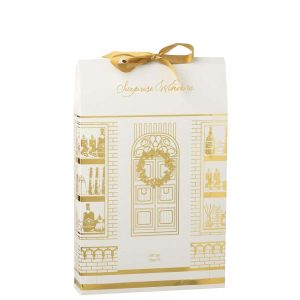 SCENTED CANDLE 12 CANDLES SURPRISE WINDOW WAX GOLD COLORED/WHITE