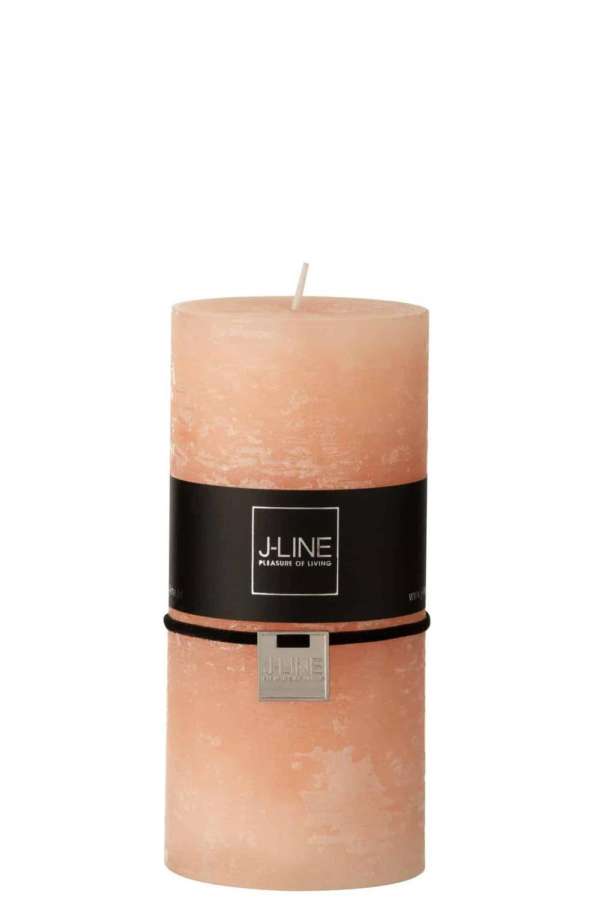 CYLINDER CANDLE  PEACH L 52H