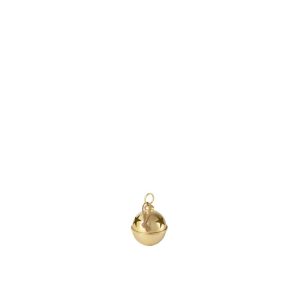 CHRISTMAS BAUBLE BALL IRON GOLD COLORED SMALL