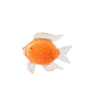 PAPERWEIGHT FISH GLASS ORANGE