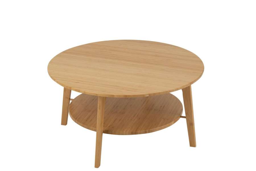 SIDE TABLE ROUND BAMBOO NATURAL LARGE