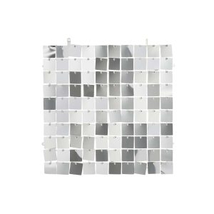 DECORATIVE PANEL SQUARE PVC SILVER COLORED