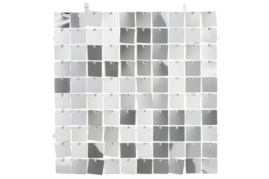 DECORATIVE PANEL SQUARE PVC SILVER COLORED