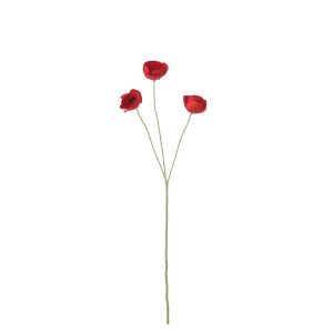 POPPY TEXTILE DARK RED
