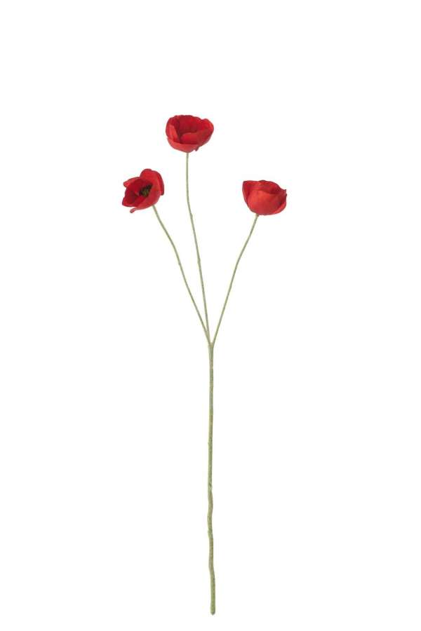 POPPY TEXTILE DARK RED