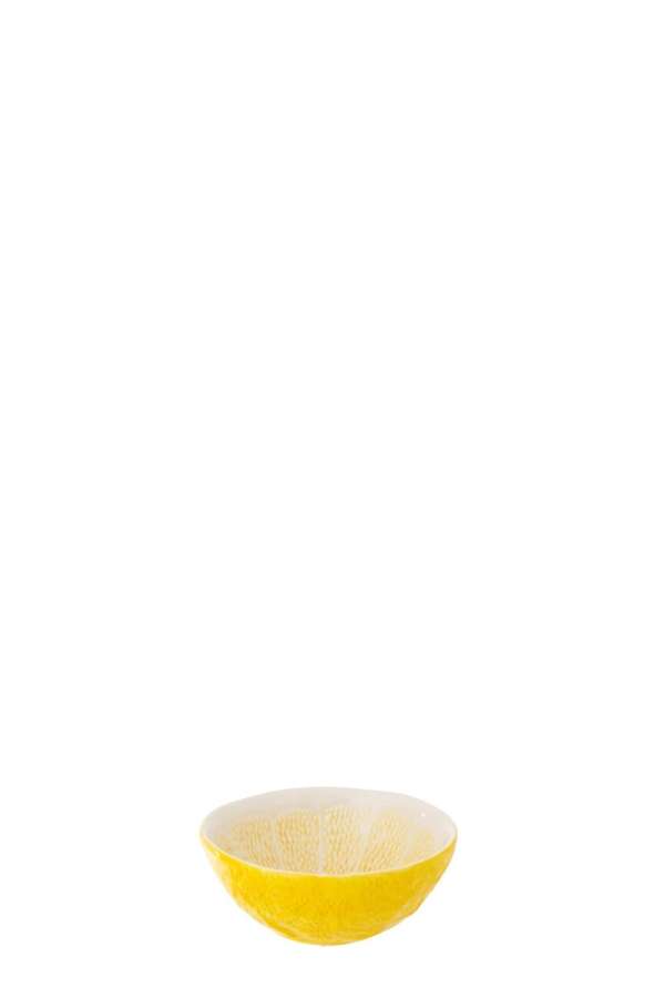 BOWL LEMON DOLOMITE LIGHT YELLOW/WHITE