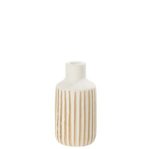 VASE YING WOOD WHITE SMALL