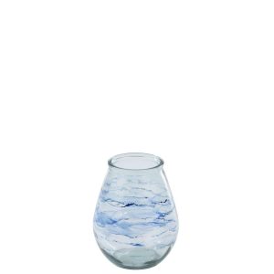 HURRICANE WAVES GLASS BLUE