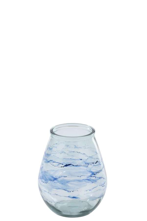 HURRICANE WAVES GLASS BLUE