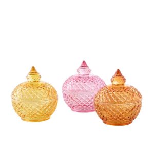 STORAGE JAR GLASS MULTI ASSORTMENT OF 3