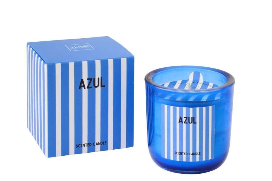 SCENTED CANDLE AZUL WAX BLUE LARGE
