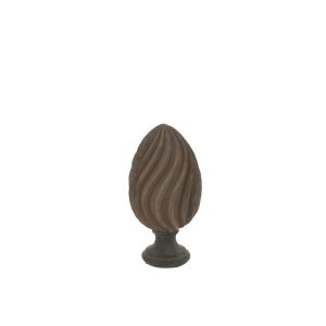 DECORATIVE ABSTRACT PINEAPPLE POLYRESIN  BROWN/BLACK