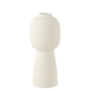 VASE LANTERN CLAY WHITE LARGE