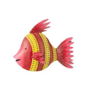 FISH IRON RED/YELLOW LARGE