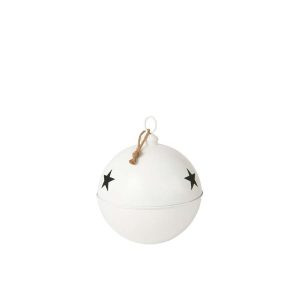 CHRISTMAS BAUBLE MAT BALL IRON WHITE LARGE