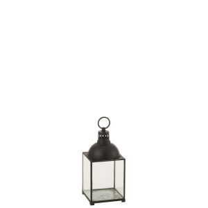 LANTERN HAGRID GLASS/IRON BLACK S