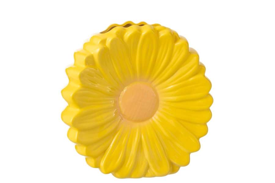 VASE FLOWER PORCELAIN YELLOW