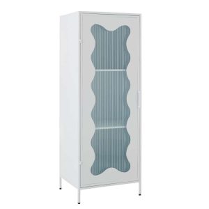 CABINET WAVES IRON/GLASS WHITE