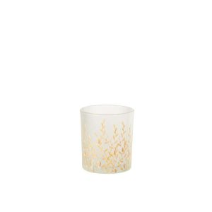 TEALIGHT HOLDER SALLY GLASS ORANGE/TRANSPARENT SMALL