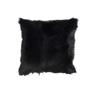 PILLOW GOATSKIN BLACK