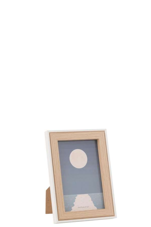 PHOTO FRAME CHLOE MDF NATURAL/WHITE SMALL