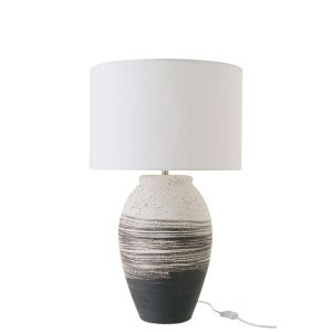 TABLE LAMP ROLPH CERAMIC BLACK/BEIGE