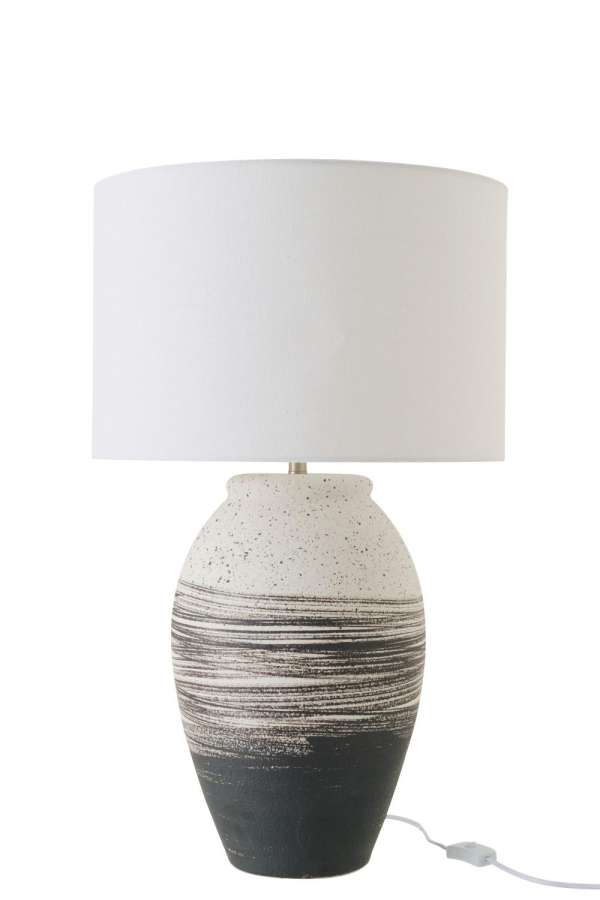 TABLE LAMP ROLPH CERAMIC BLACK/BEIGE