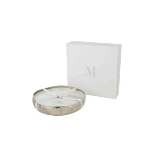SCENTED CANDLE M-CHIC METAL SILVER LARGE-44H