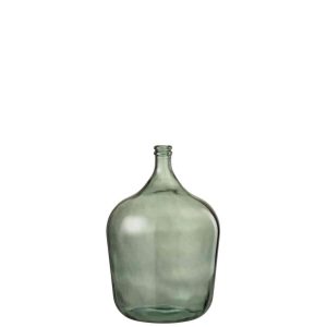 VASE CARAFE GLASS GREEN LARGE