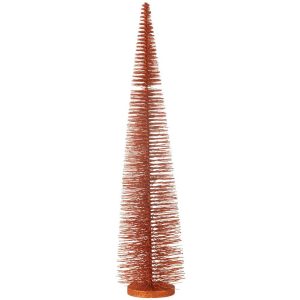 CHRISTMAS TREE DECO GLITTERS PLASTIC COPPER LARGE