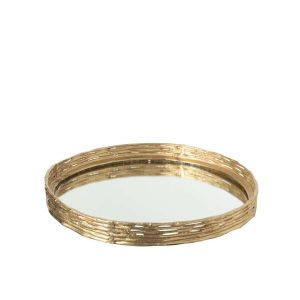 TRAY ALUMINIUM GOLD COLORED
