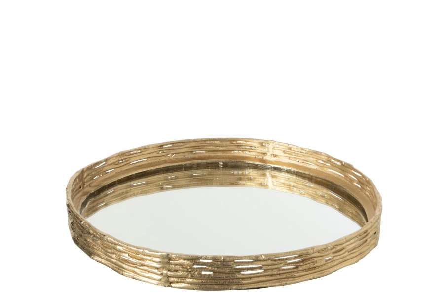 TRAY ALUMINIUM GOLD COLORED