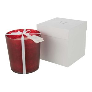 SCENTED CANDLE M-CHIC GLASS RED LARGE-140H