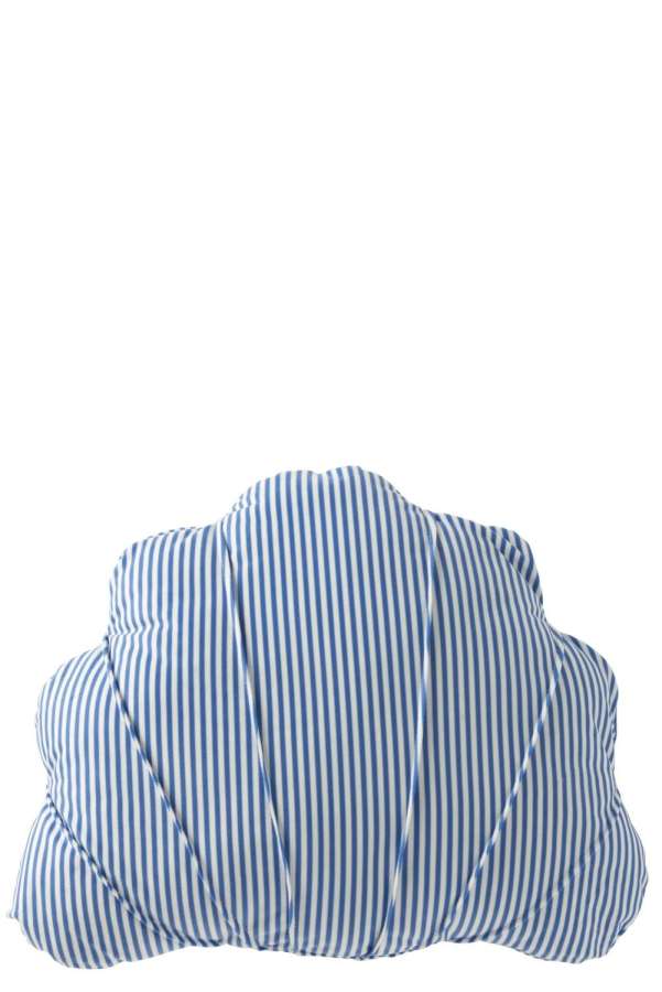 CUSHION SHELL STRIPED POLYESTER BLUE/WHITE
