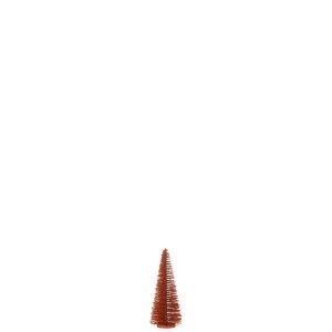 CHRISTMAS TREE DECO GLITTERS PLASTIC COPPER SMALL
