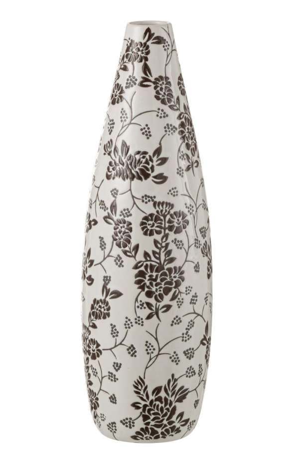 VASE ZEN PORCELAIN WHITE/BLACK