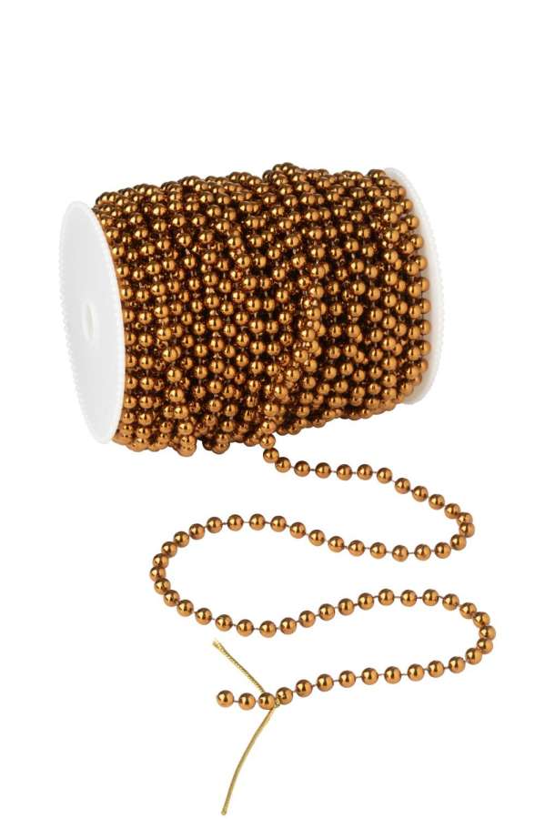 GARLAND ROLL 25M SMALL BEADS PS BROWN