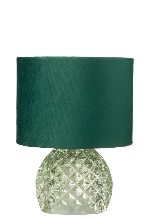 TABLE LAMP GLASS LED LIGHT GREEN