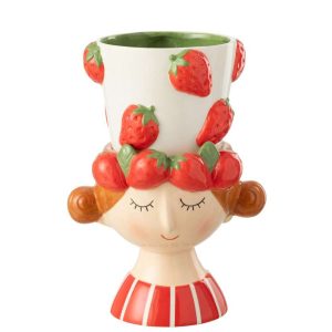 FLOWERPOT 2 PARTS STRAWBERRY GIRL DOLOMITE