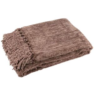 BLANKET CHENILLE POLYESTER DARK BROWN