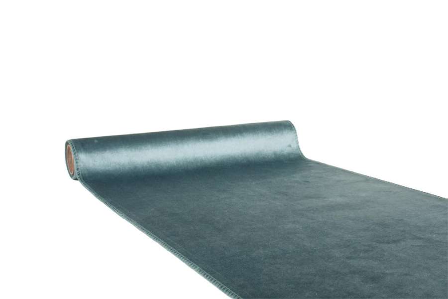 Rull Fløyel Asurblå 35X250Cm